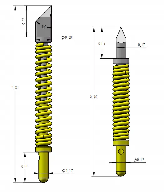 Double-Ended Angled Probe Double-Ended Angled Probe